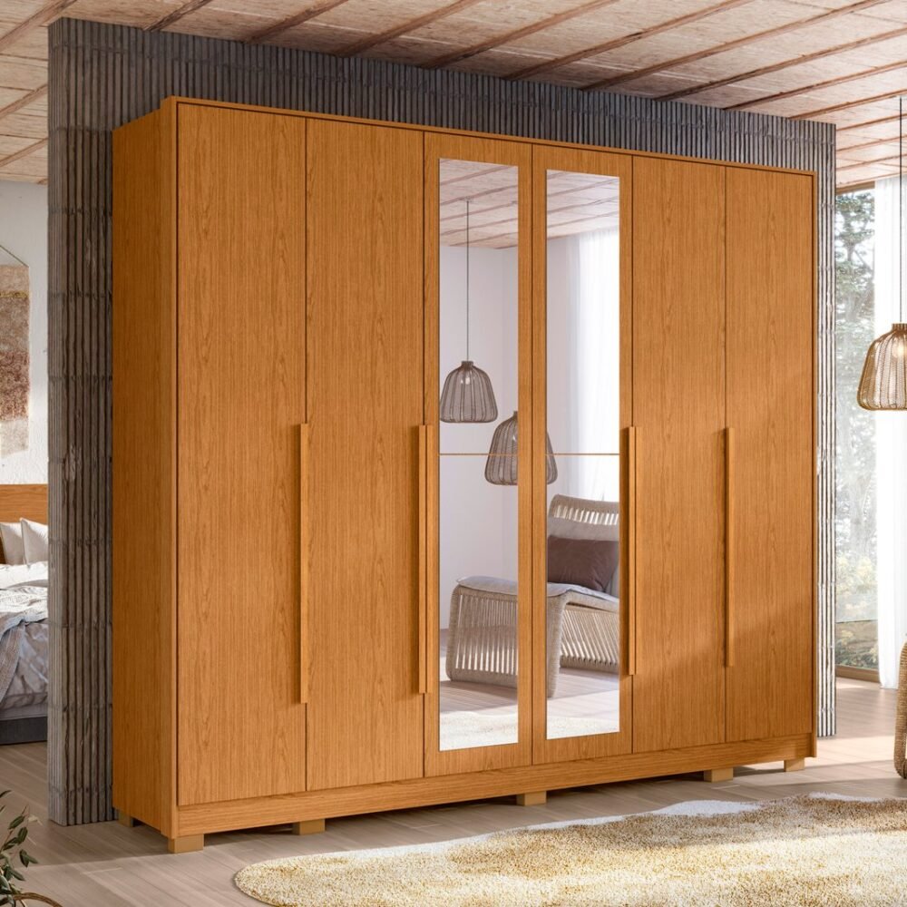 Ropero de 6 Ptas con Espejos - Entrega Inmediata