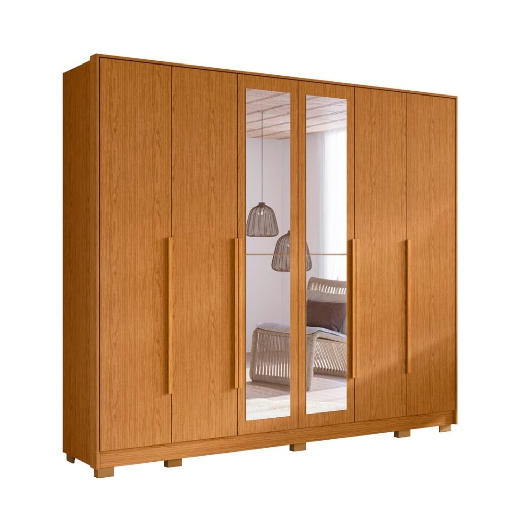 Ropero de 6 Ptas con Espejos - Entrega Inmediata