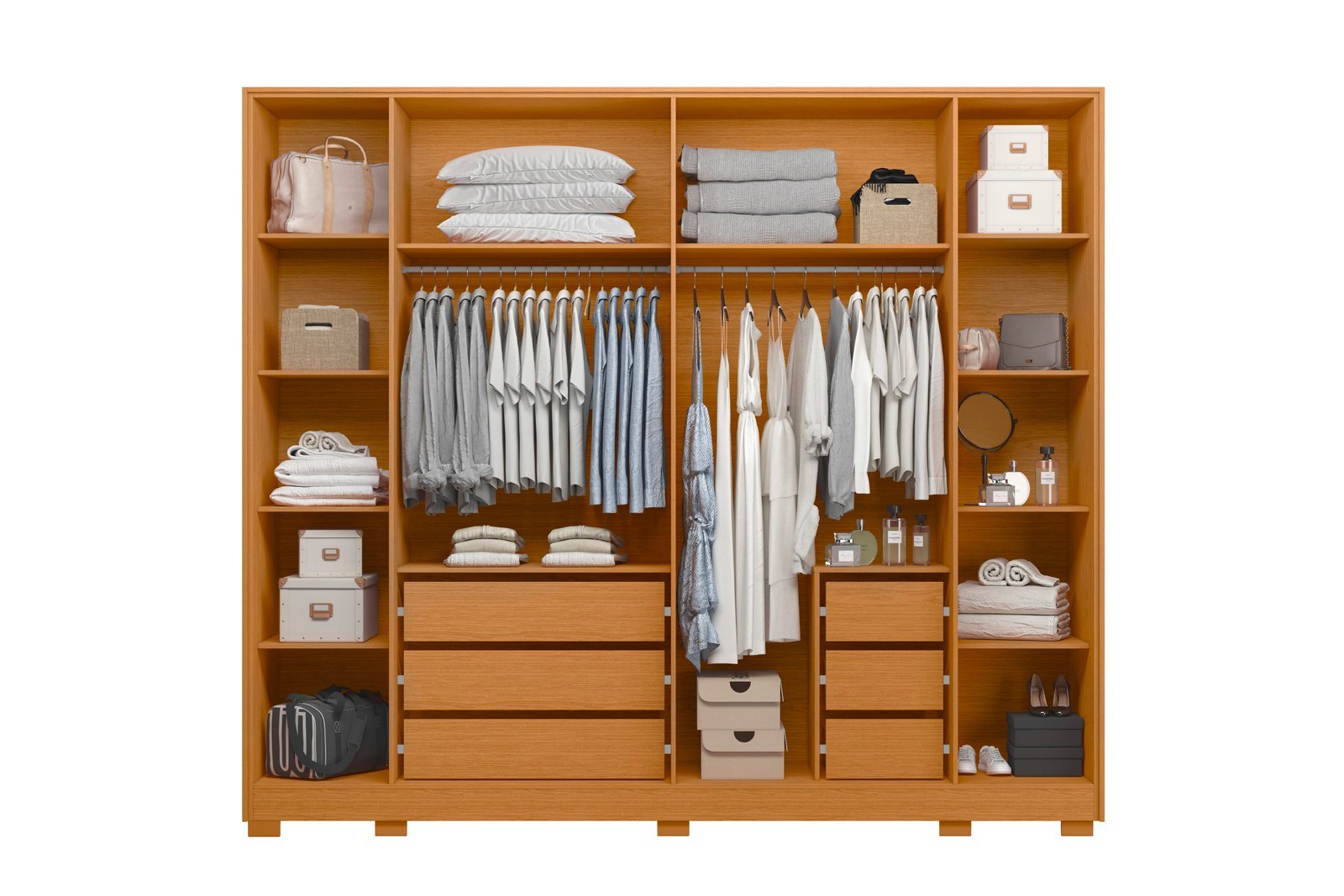 Ropero de 6 Ptas con Espejos - Entrega Inmediata