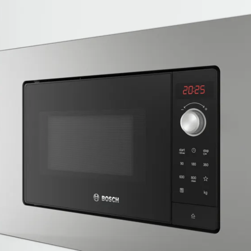 MICROONDAS BOSCH 20 LTS BEL623MS3 EMPOTRABLE GRILL 800 W 5 NIVELES ACERO INOX SERIE 2