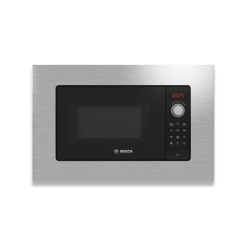 MICROONDAS BOSCH 20 LTS BEL623MS3 EMPOTRABLE GRILL 800 W 5 NIVELES ACERO INOX SERIE 2
