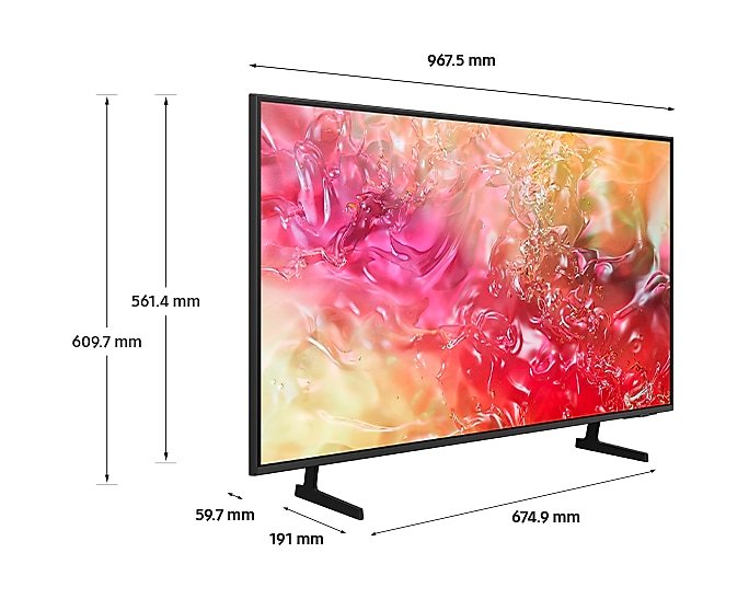 SAMSUNG TV 43" SMART CRYSTAL UHD 4K DU7000 UN43DU7000PXPA