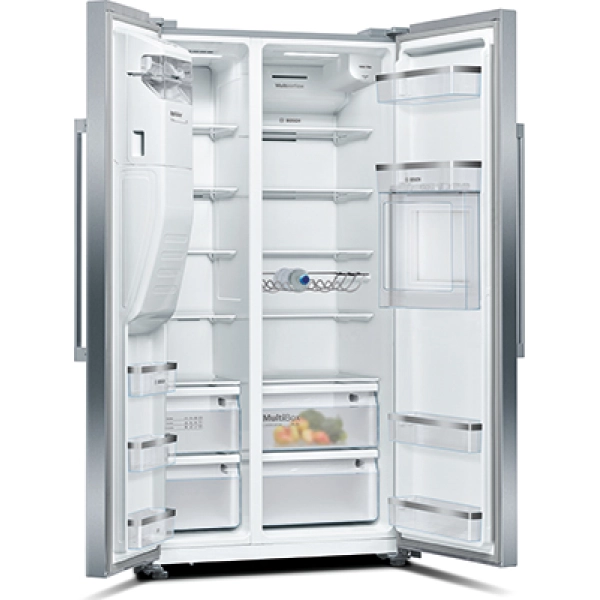 hel 30 1 HELADERA SIDE BY SIDE BOSCH 570L KAG93AIEP FRIO/SECO /CONEXIÓN TOMA DE AGUA /INVERTER