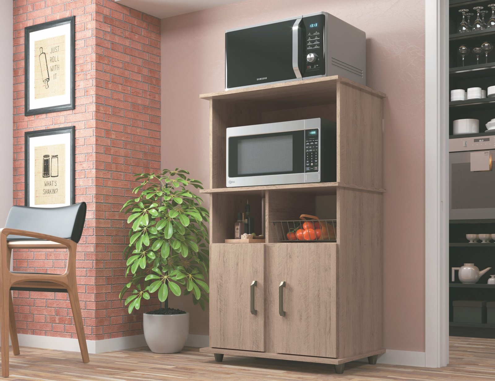 multiuso_bahrein_3 Combo 2 – Multiuso Organizador + Freidora sin Aceite 5,7L + Microondas Samsung 23L + Multiprocesadora con Batidora