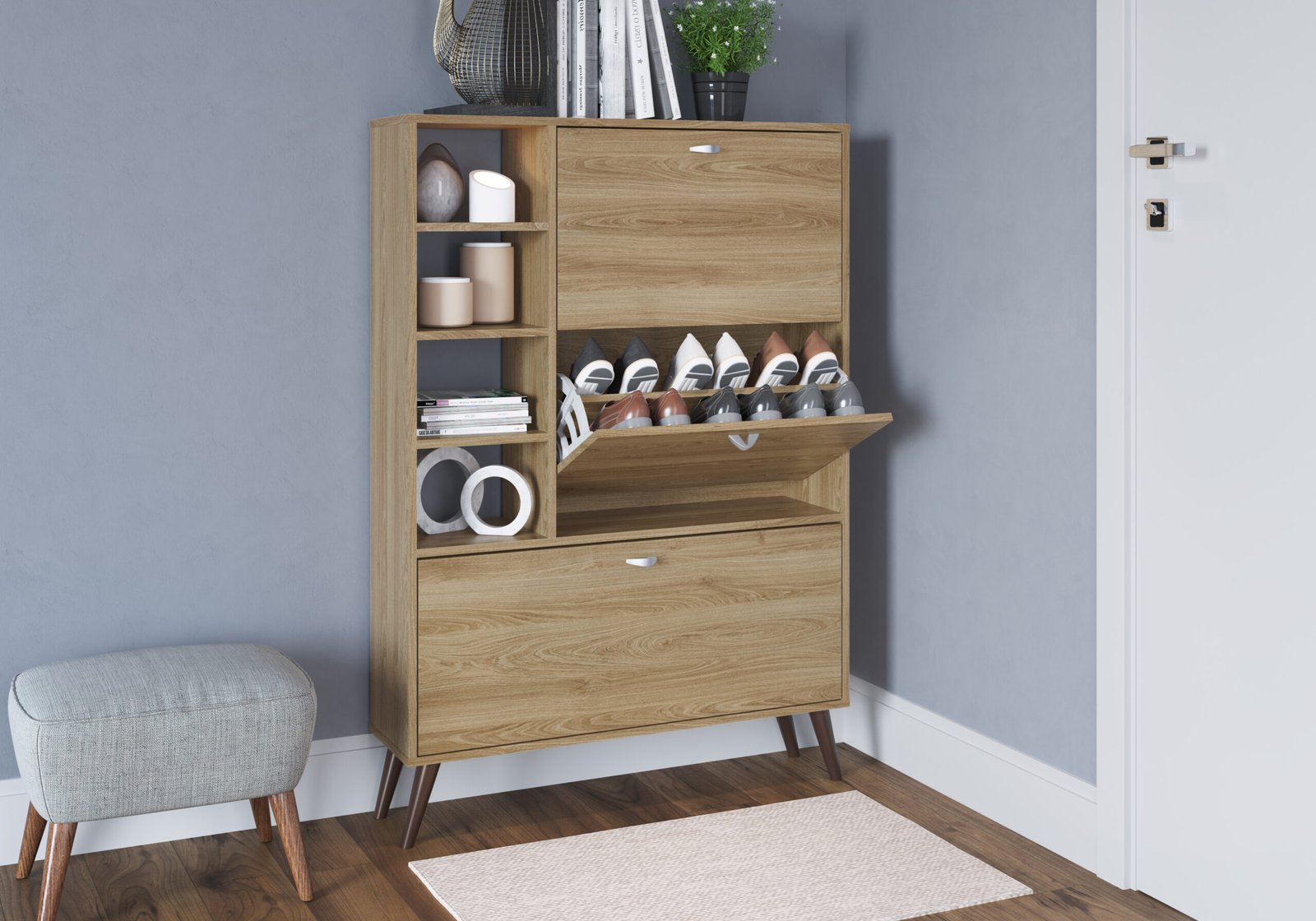 ZAPATERO 3 PUERTAS - 3 ESTANTES