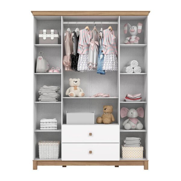 Ropero 4 puertas 2 cajones