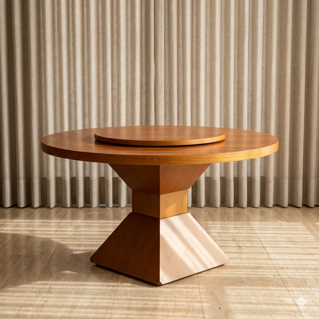 Mesa de Comedor con Tampo Giratorio