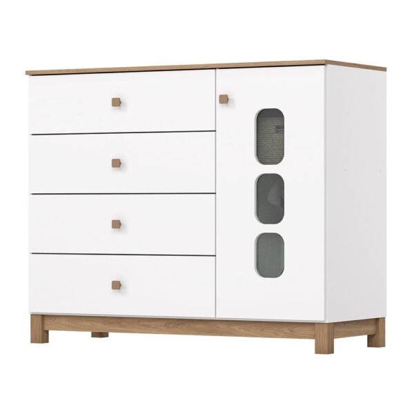 Comoda 4 cajones 1 puerta