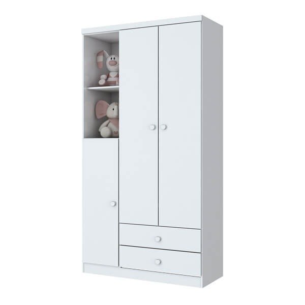 Ropero 3 puertas 2 cajones