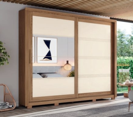 Ropero 2 puertas con espejo