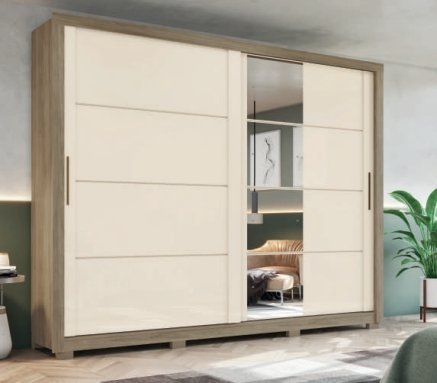 Ropero 2 puertas con espejo