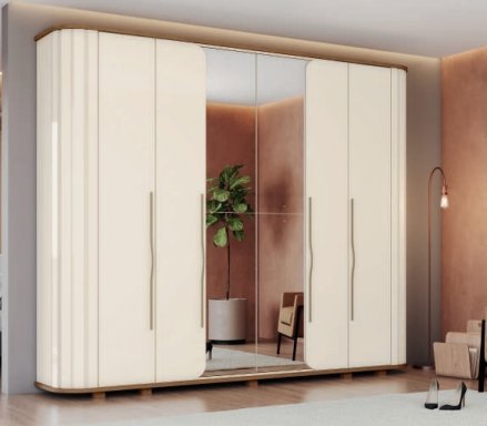 Ropero 6 puertas con espejo