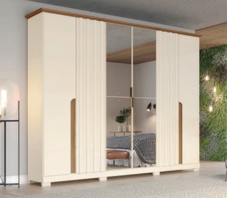 Ropero 6 puertas con espejo