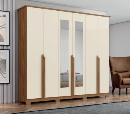 Ropero 6 puertas con espejo