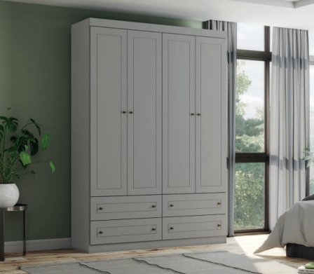 Ropero 4 puertas 4 cajones