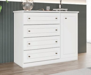 Comoda 4 cajones 1 puerta