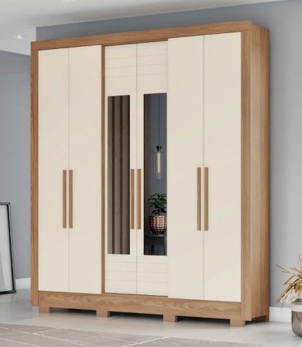 Ropero 6 puertas con espejo