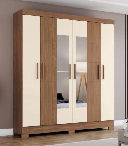 Ropero 6 Puertas con Espejo