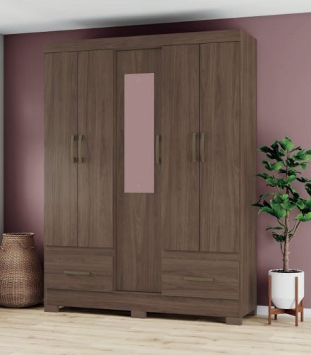 Ropero 5 Puertas con Espejo