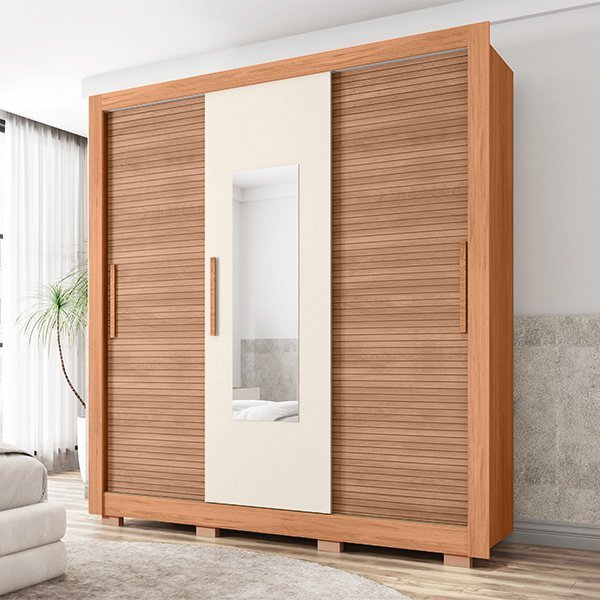 Ropero 3 puertas corredizas con espejo