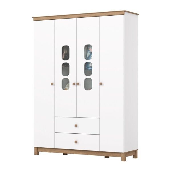 Ropero 4 puertas 2 cajones