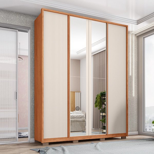 Ropero 4 puertas con espejo