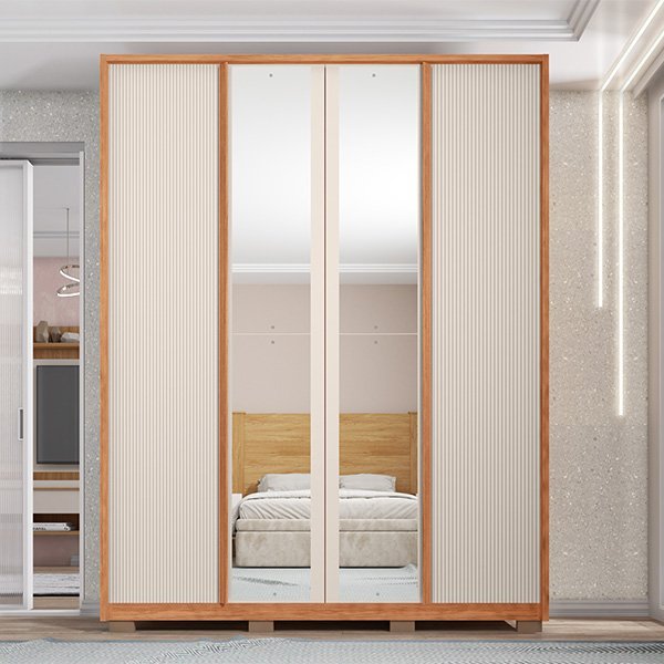 Ropero 4 puertas con espejo