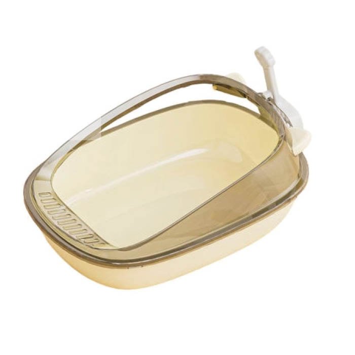 529001-C-3 ARENERO CON OREJAS P/ GATOS (ABIERTO) CREMA