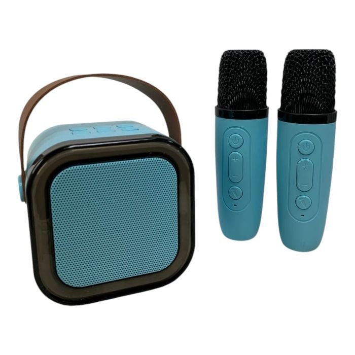 MINI PARLANTE INALAMBRICO LEVEL LMP-001 CELESTE-2 MICROFONOS