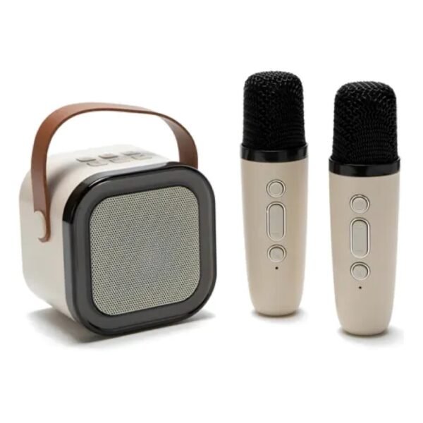 MINI PARLANTE INALAMBRICO LEVEL LMP-001 CREMA-2 MICROFONOS