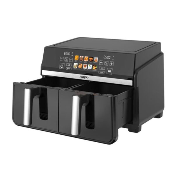 FREIDORA SIN ACEITE DIGITAL NAPPO DOBLE DUAL FRY 10L CON VISOR NEF-323