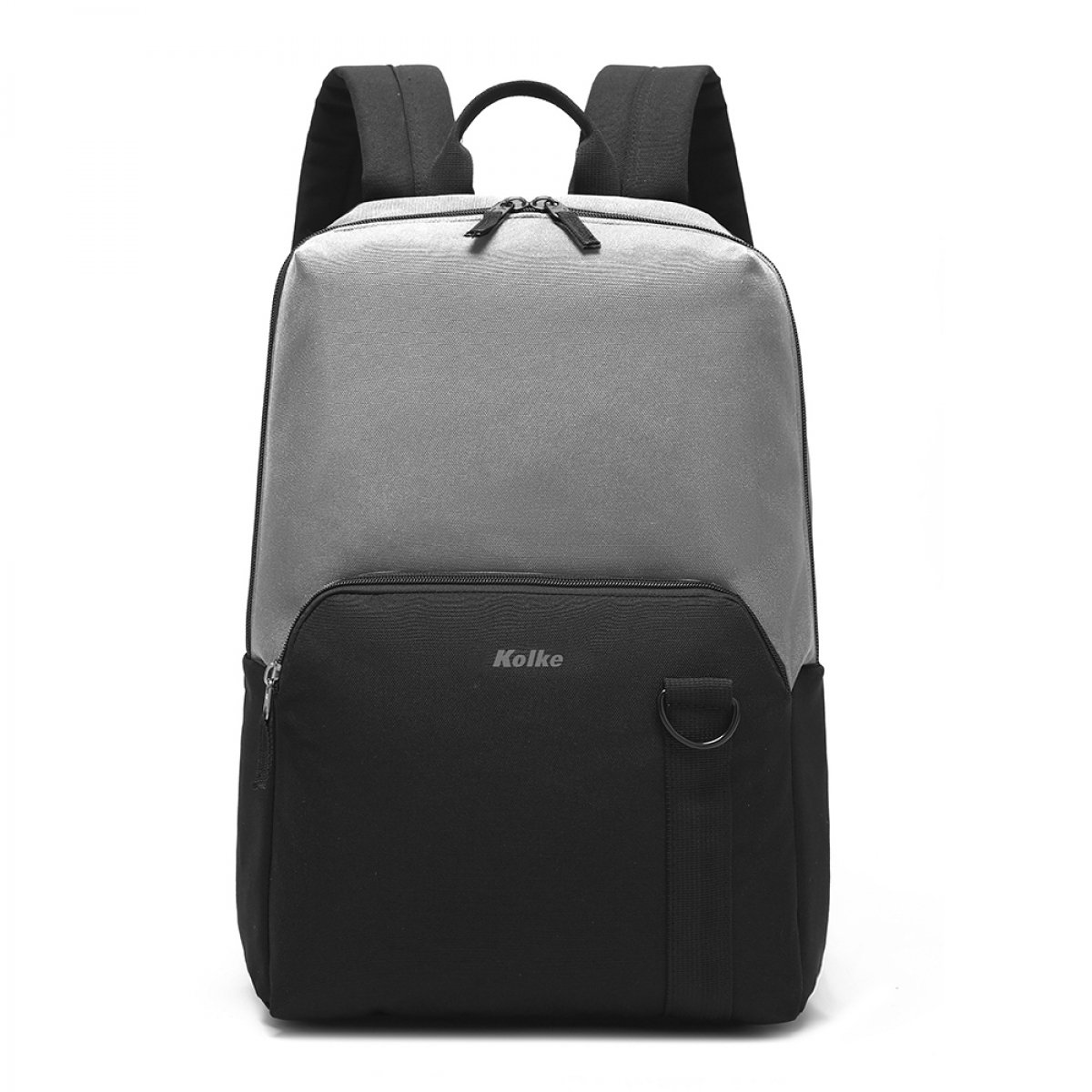 MOCHILA ESSENTIAL KVM-655 NEGRA Y GRIS CLARO